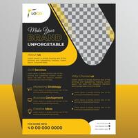 creative modern business flyer or poster template design. vector