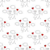 a boy and a girl holding hands and flying balloons vector