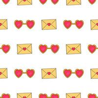 Seamless pattern consisting of retro elements in the groove style vector