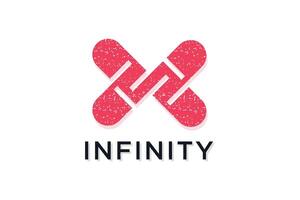 infinito logo diseño único estilo prima vector