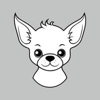 Cute dog vector black and white cartoon character design collection. White background. Pets, Animals.