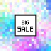 Big spring sale colorful banner - mosaic background vector