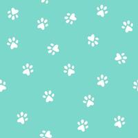 Cat little paws seamless pattern vector