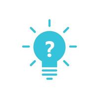 How, solving problem icon. Light Bulb idea. From blue icon set. vector