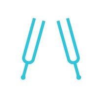 Two Tuning forks icon. From blue icon set. vector