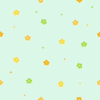Seamless spring flowers pattern texture background vector