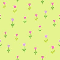 Spring, Flowers, tulips, seamless pattern vector