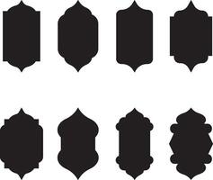 set of islamic labels. collection of ramadan frames vector