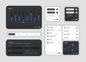 elegante colección de ui ux elementos para web diseño, aplicación diseño. ux tablero usuario panel modelo. vector