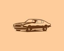 Aston Martin 1964 vintage car. presented with badges, emblems, icons, design stickers. vector