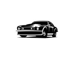 1964 Aston Martin isolated white background side view. best for logos, badges, emblems, icons, available in eps 10. vector