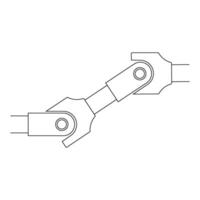 Propeller shafts and universal joints icon vector