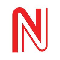 letter N logo icon vector