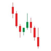 stock chart candlestick icon vector