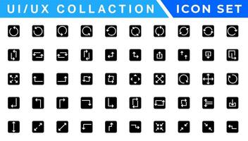 UI icons set. Vector. For mobile, web, social media, business. User interface elements for mobile app. Simple modern design. vector