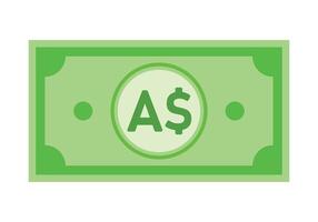 Australian Dollar Paper Money Cash Clipart Vector Illustration