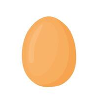 Fresh Chicken Egg in Flat Vector Illustration