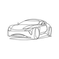 car one line art vector design