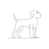 perro uno línea Arte logo diseño icono vector