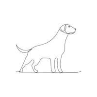 dog one line art logo design icon vector