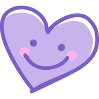 Heart cartoon in icon style vector