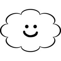 nube dibujos animados en icono estilo vector