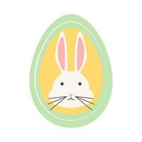 Easter bunny flat cartoon vector. vector