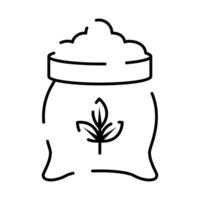 Soil line icon. Simple Plants Related Vector Line Icon. Contains such Icons as Leaf on Hand and Growing Conditions. Seeds and irrigation. Spring.