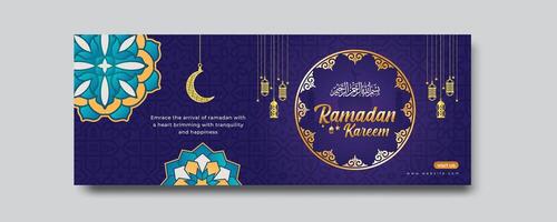 Ramadan Karim Greetings  Elegant Social Media Banner Design Template vector