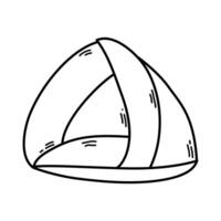 Bed for  cats. Sleeping bag house doodle. vector