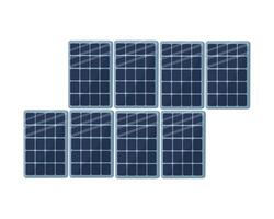 Solar panel , alternative electricity source, concept of sustainable resources. White Background. vector