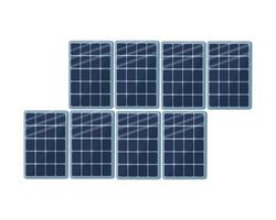 Solar panel , alternative electricity source, concept of sustainable resources. White Background. vector