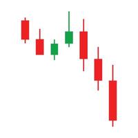 stock chart candlestick icon vector