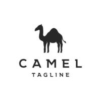 Desert camel animal logo template design with creative idea. vector