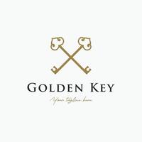 Retro luxury home or hotel or real estate key template logo with creative idea. vector