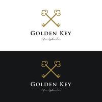 Retro luxury home or hotel or real estate key template logo with creative idea. vector