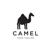 Desert camel animal logo template design with creative idea. vector
