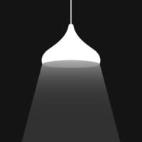 lamp minimalist design background with contrast color vector