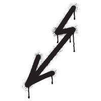 Spray Painted Graffiti arrow Sprayed isolated with a white background. vector