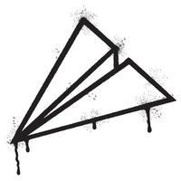 Spray Painted Graffiti paper airplane Sprayed isolated with a white background. vector