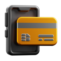 3D Online Payment icon on transparent background png