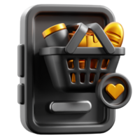 3D Wish List icon on transparent background png