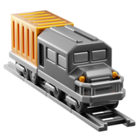 3d carga trem ícone em transparente fundo png