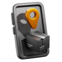 3D Tracking App icon on transparent background png