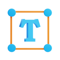 3d texte éditeur icône sur transparent Contexte png