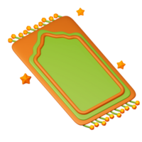 3d preghiera stuoia icona su trasparente sfondo png