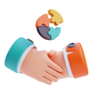 3D Collaboration icon on transparent background png