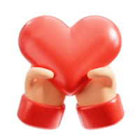3D Give love icon on transparent background png