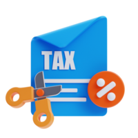 3D Tax icon on transparent background png