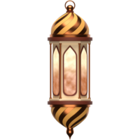 3D Islamic Lantern icon on transparent background png